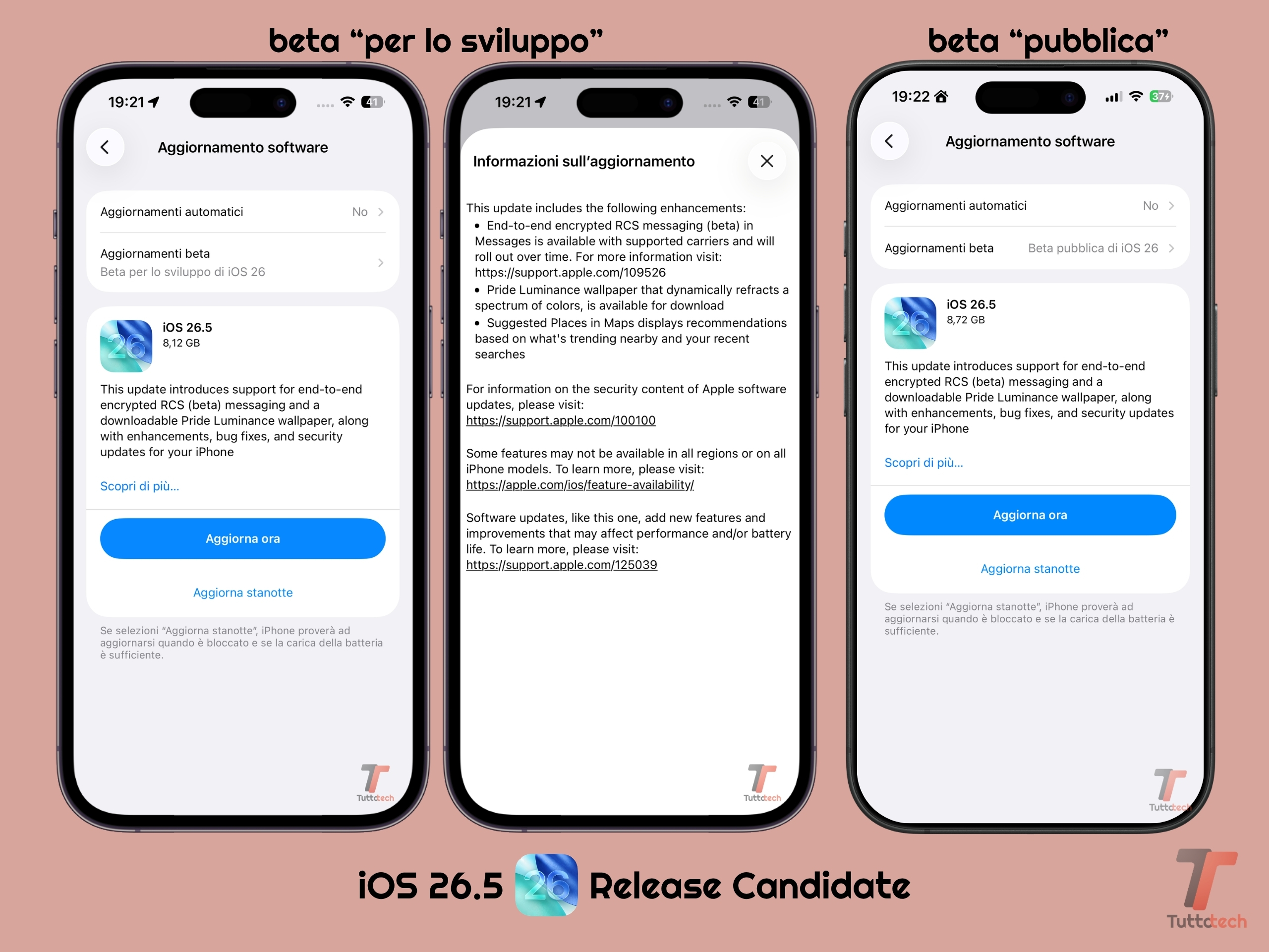 Apple iOS 26.5 RC su iPhone 14 Pro e su iPhone 17