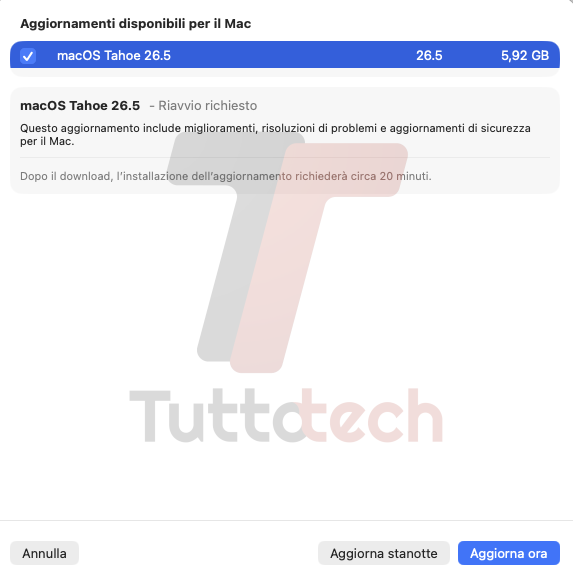 Apple macOS 26.5 Tahoe on MacBook Air M3