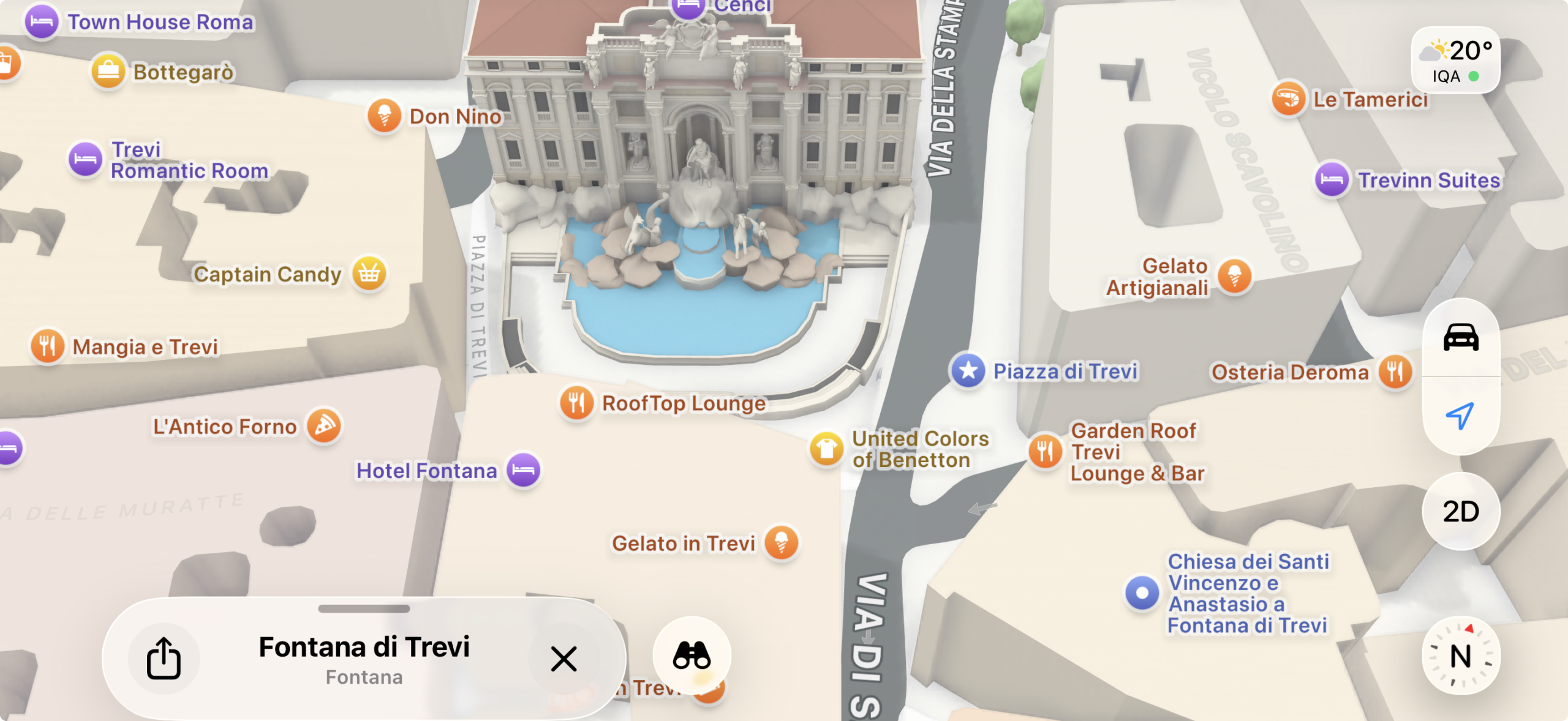 Apple Maps accoglie Roma e Napoli tra le città con vista dettagliata, monumenti 3D e navigazione avanzata 6