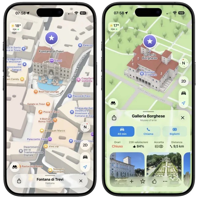 Apple Maps accoglie Roma e Napoli tra le città con vista dettagliata, monumenti 3D e navigazione avanzata 4
