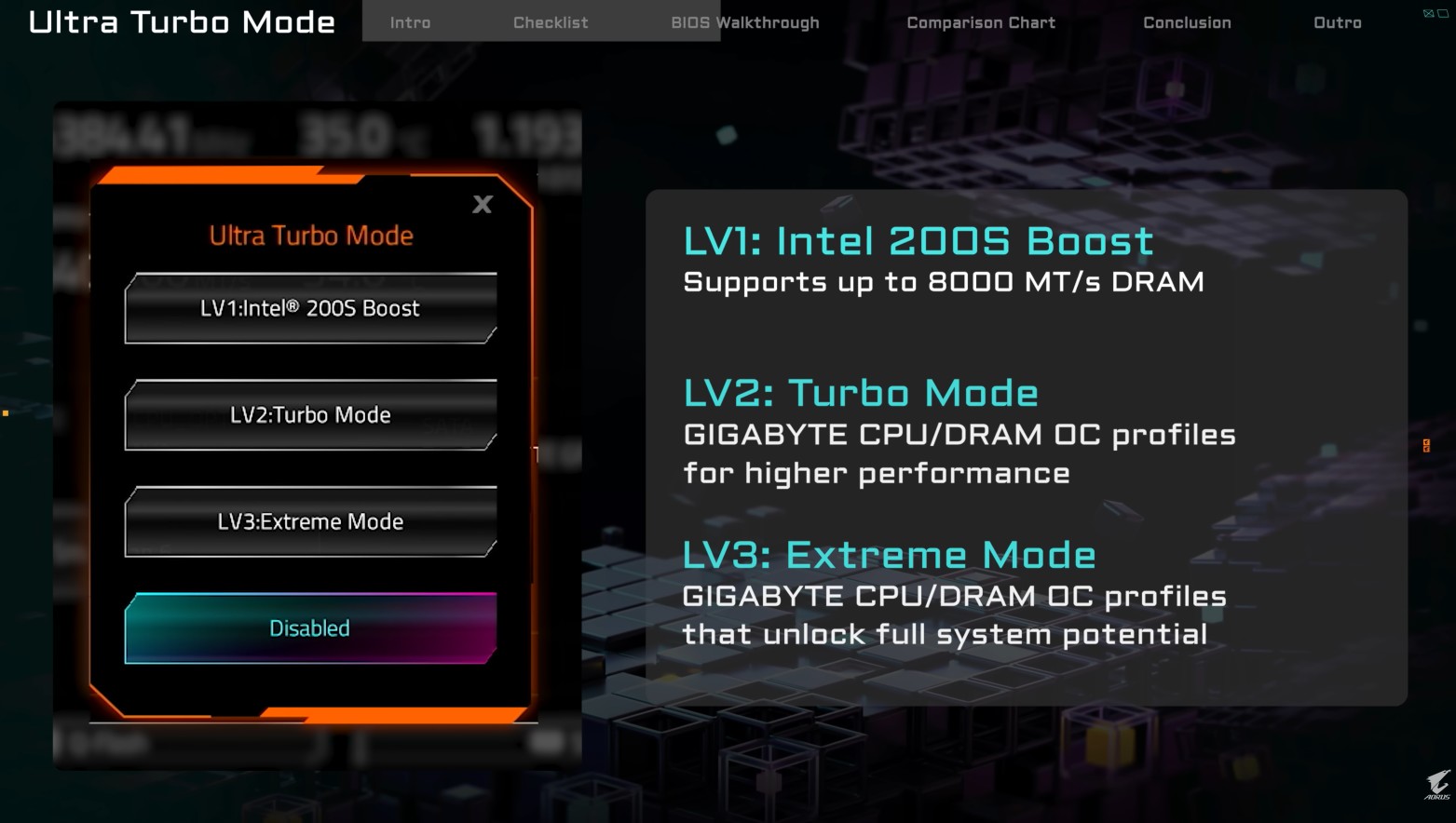 gigabyte ultra TURBO MODE