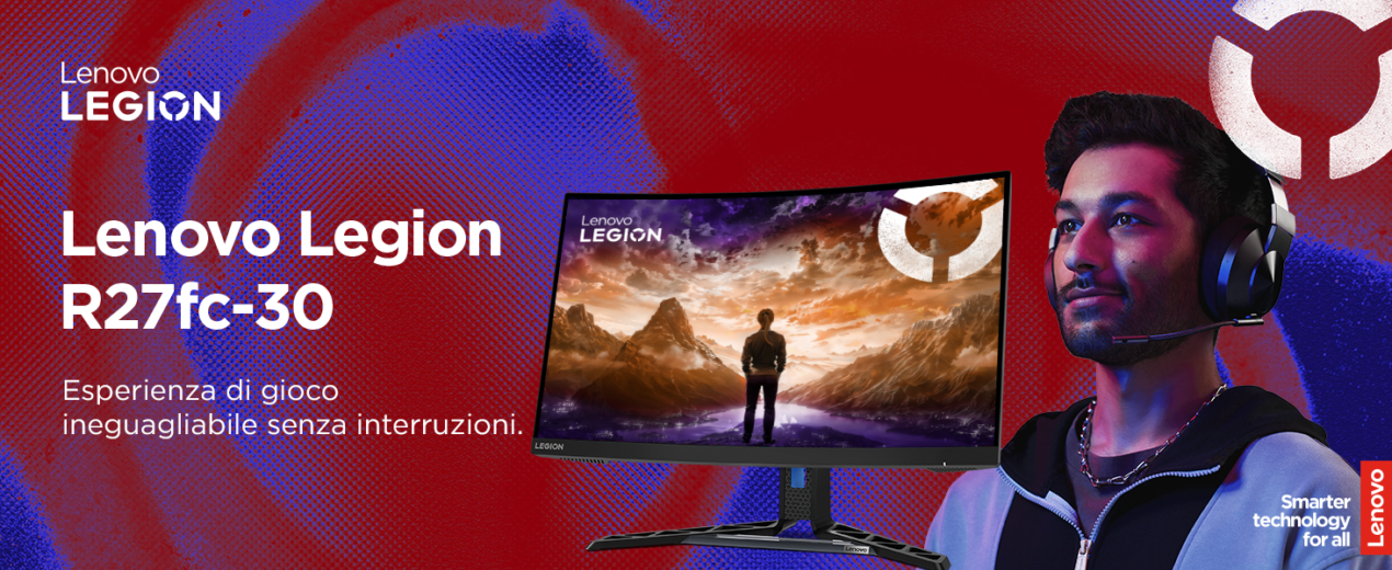 Lenovo Legion R27fc-30 sfida i monitor pro: 0.5ms di risposta e refresh rate 240Hz al prezzo minimo