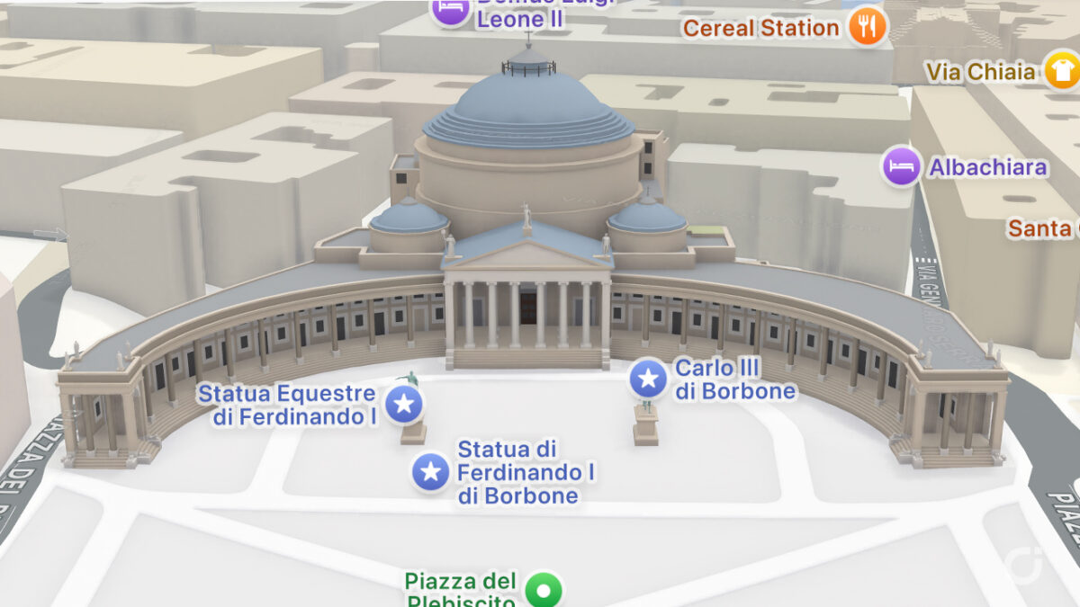 Apple Maps accoglie Roma e Napoli tra le città con vista dettagliata, monumenti 3D e navigazione avanzata 7
