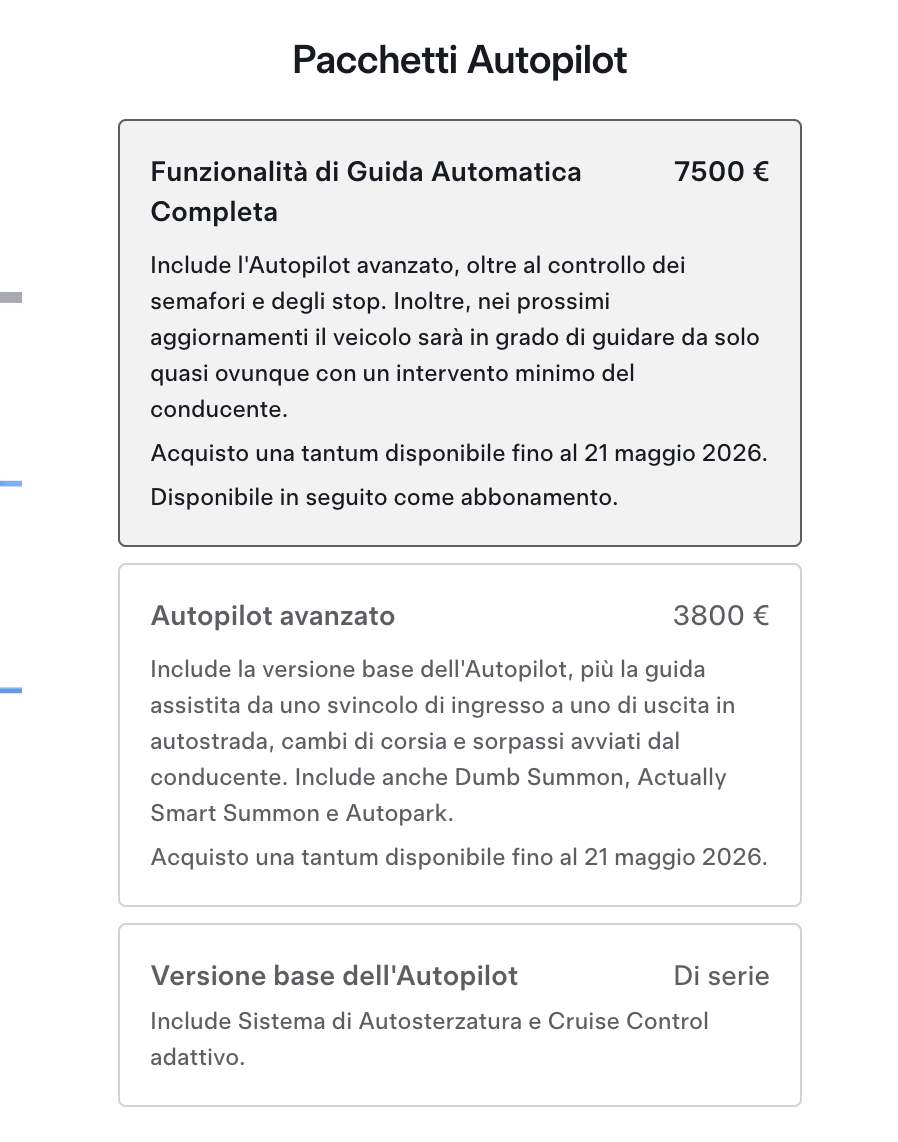 Tesla FSD diventa solo in abbonamento anche in Italia, ultimi giorni per l'acquisto una tantum 1
