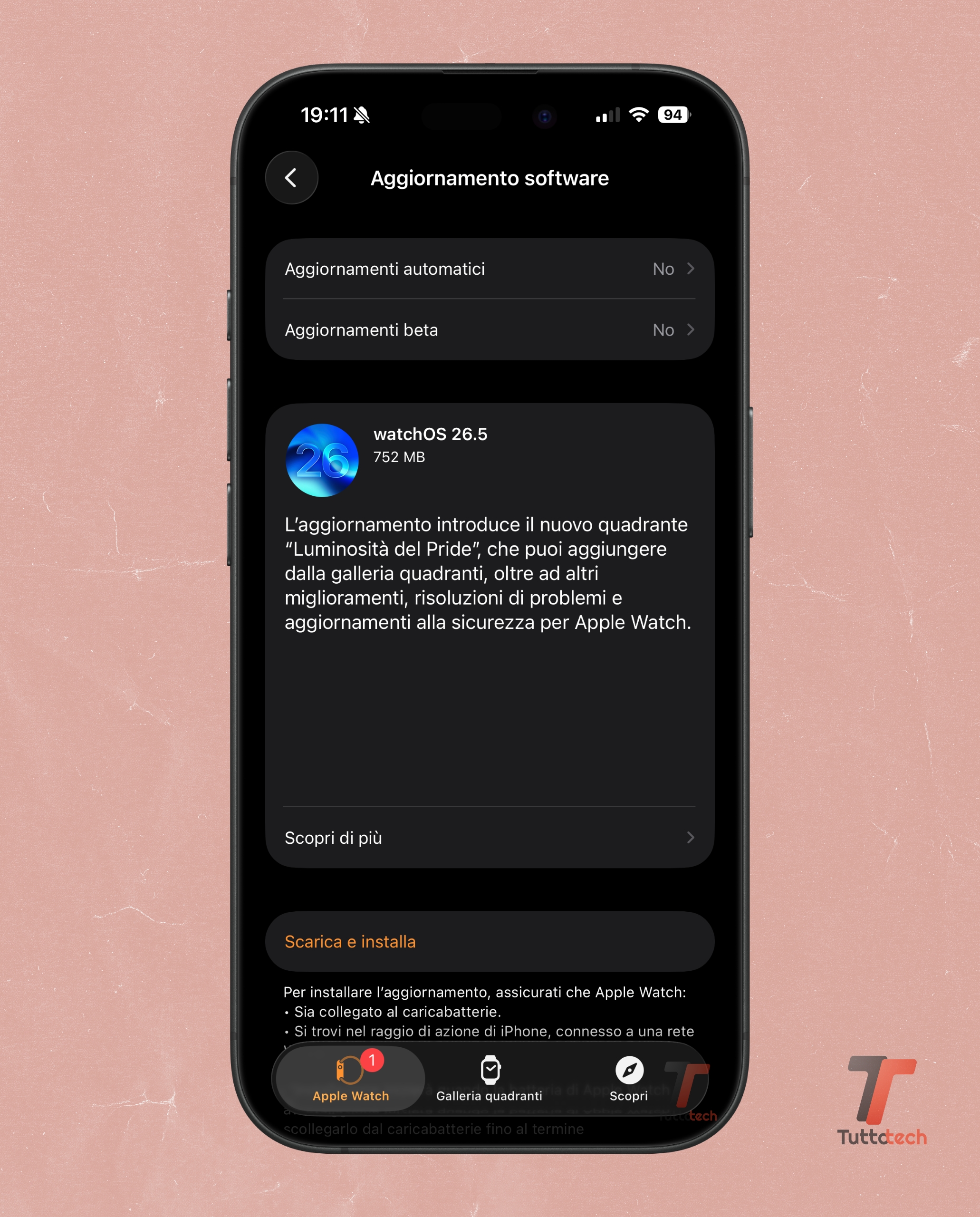 watchOS 26.5 on Apple Watch Series 10 tt