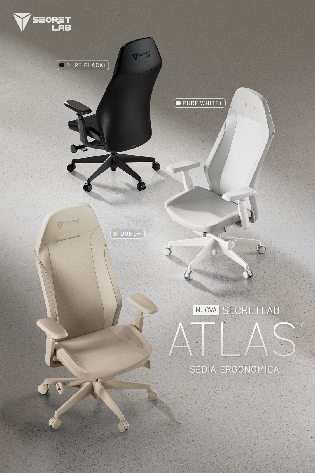 Secretlab ATLAS: la prima sedia da concentrazione di Secretlab punta tutto su schiuma e movimento 3