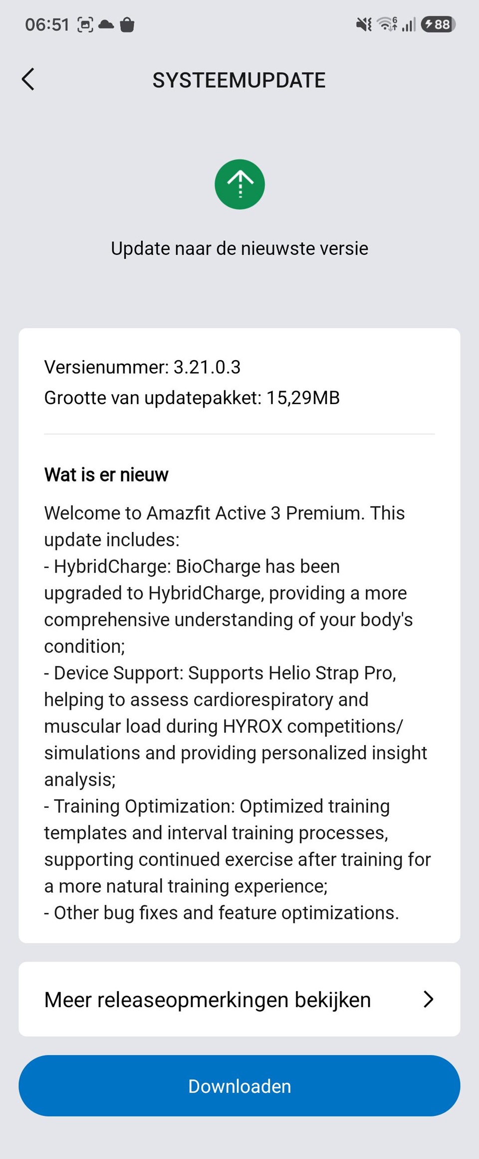 Amazfit Active 3 Premium - changelog v3.21.0.3