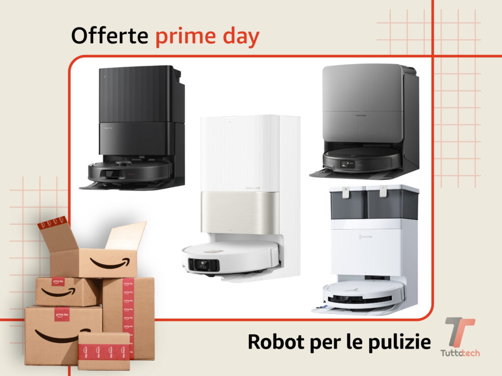 selezione offerte robot aspirapolvere e lavapavimenti Amazon Prime Day 2026
