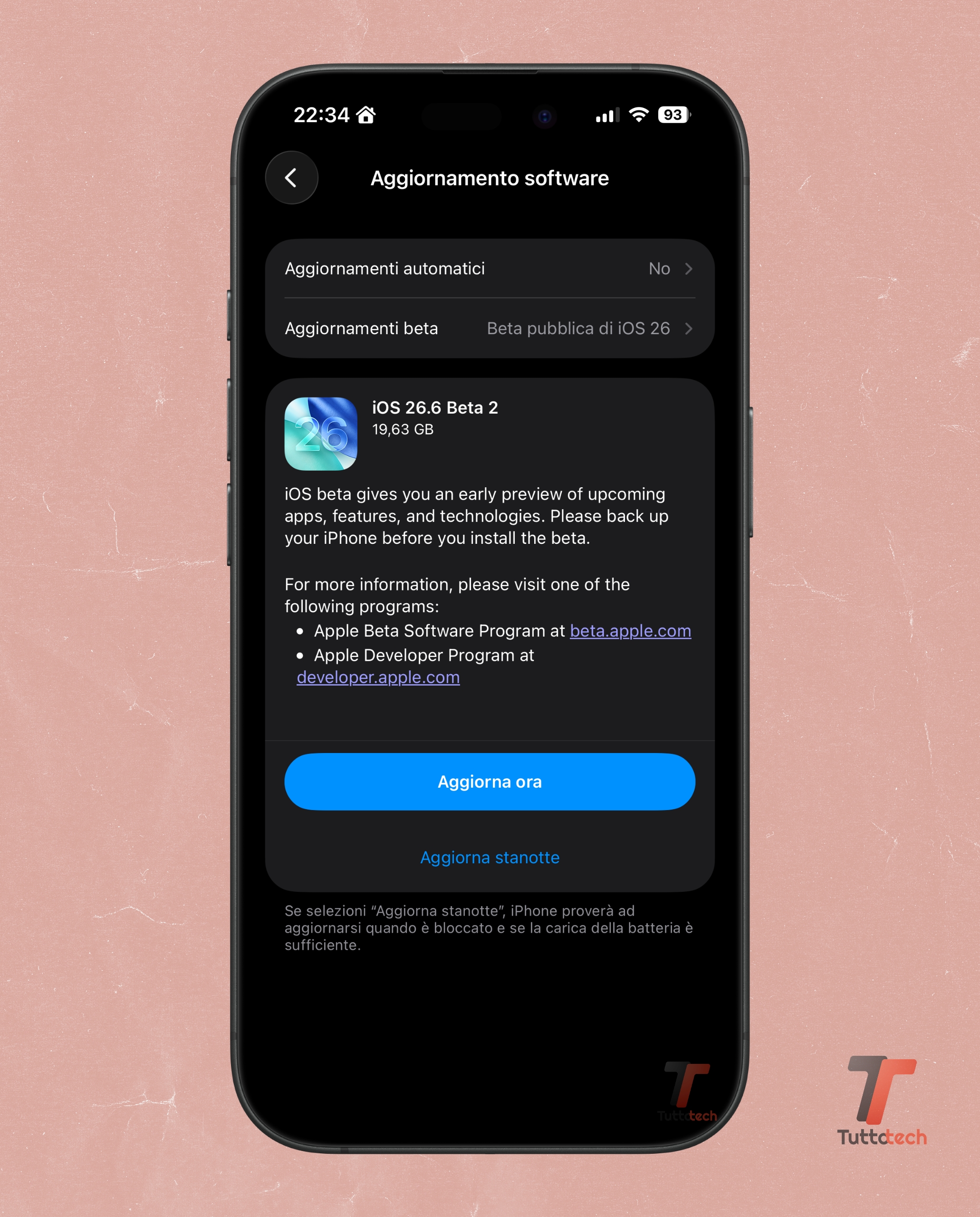 Apple iOS 26.6 PB2 on iPhone 17