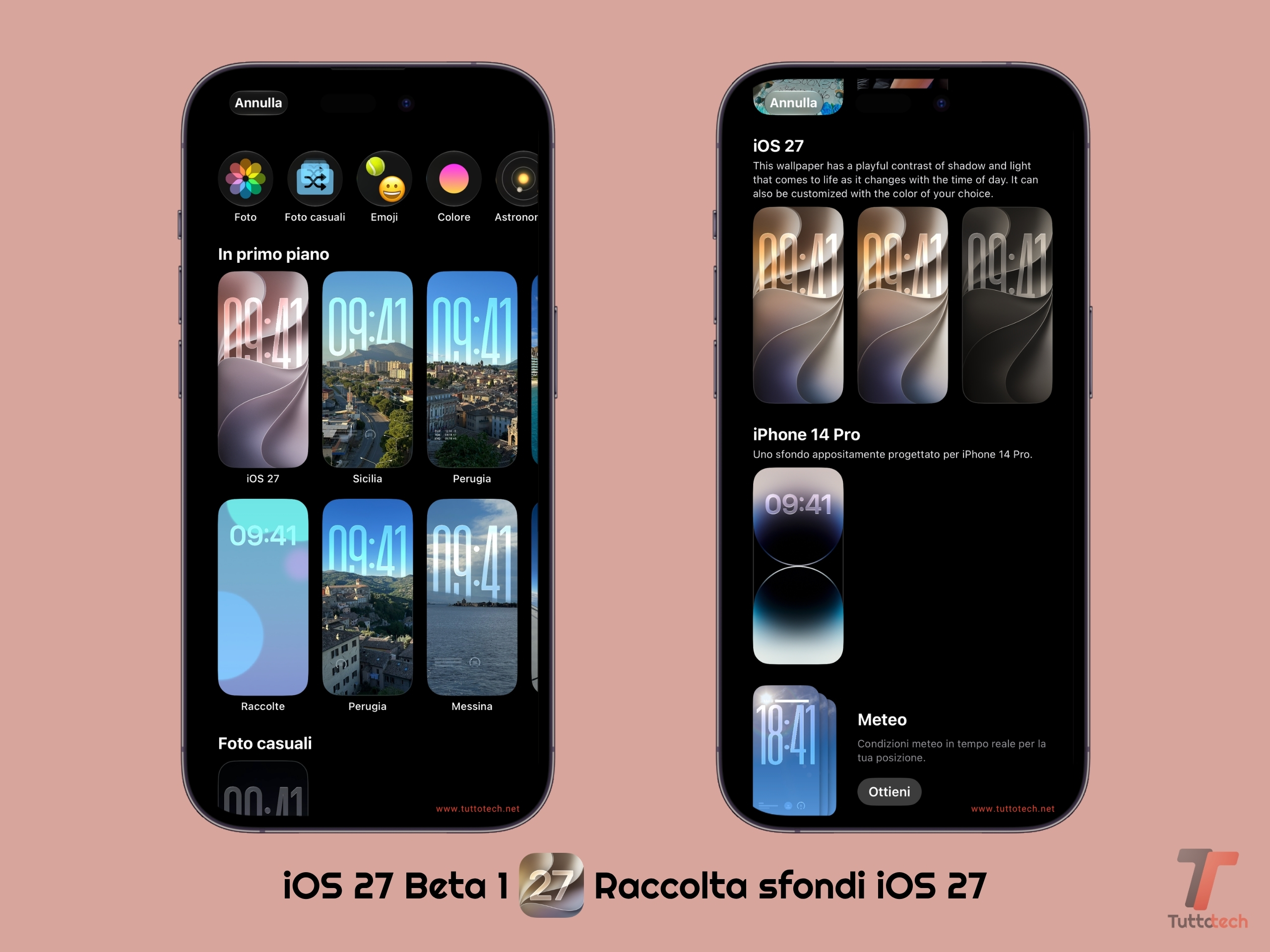Apple iOS 27 - Beta 1 - Sfondi