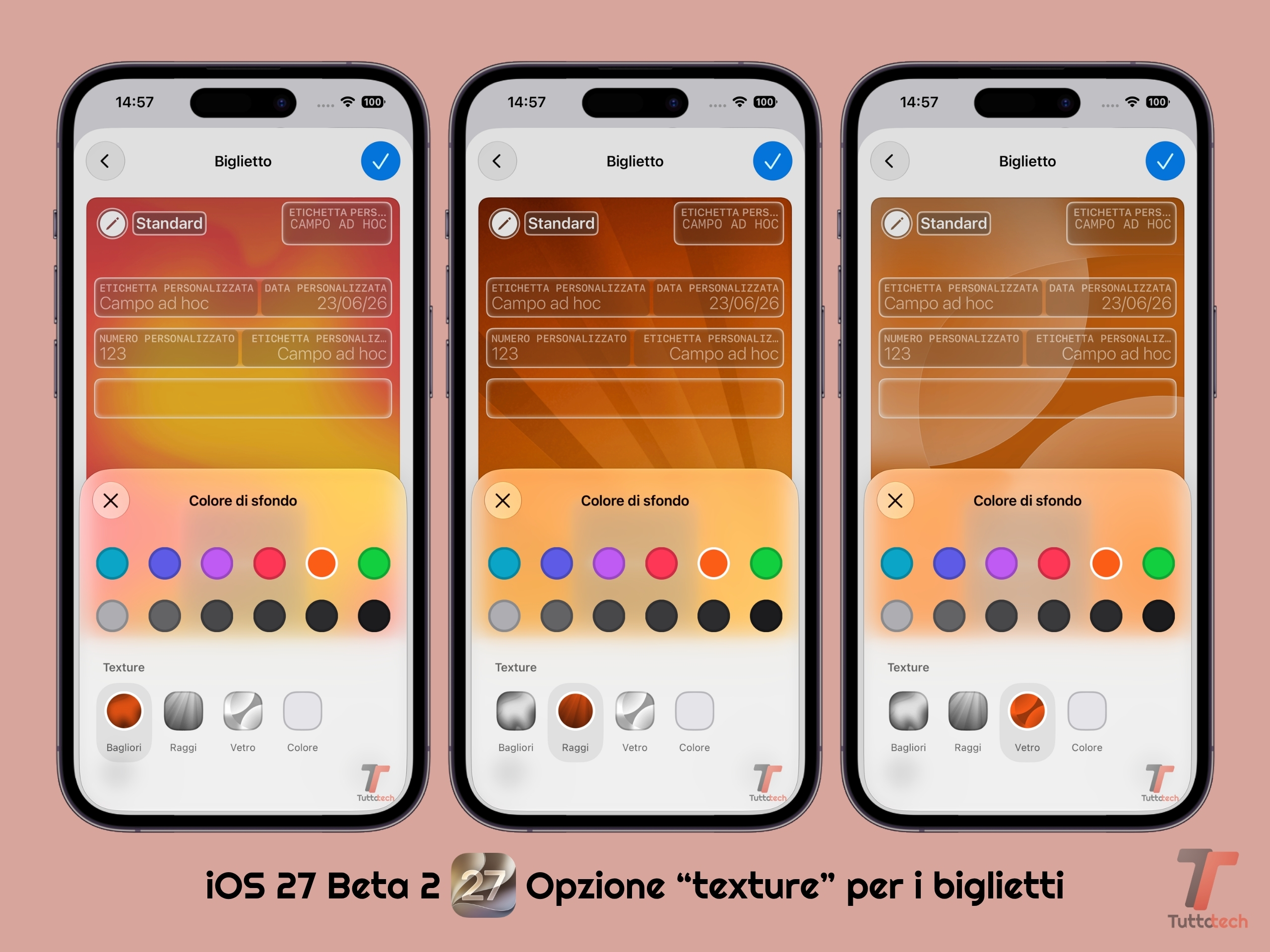 Apple iOS 27 - Beta 2 - Apple Wallet - Novità Crea un biglietto