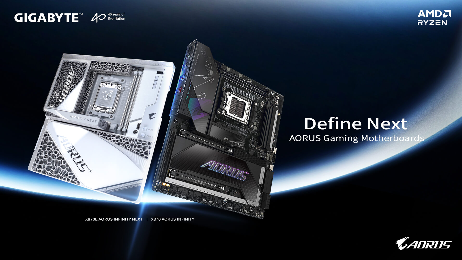 GIGABYTE Debuts 40th Anniversary X870E and X870 AORUS INFINITY Series Motherboards at COMPUTEX 2026