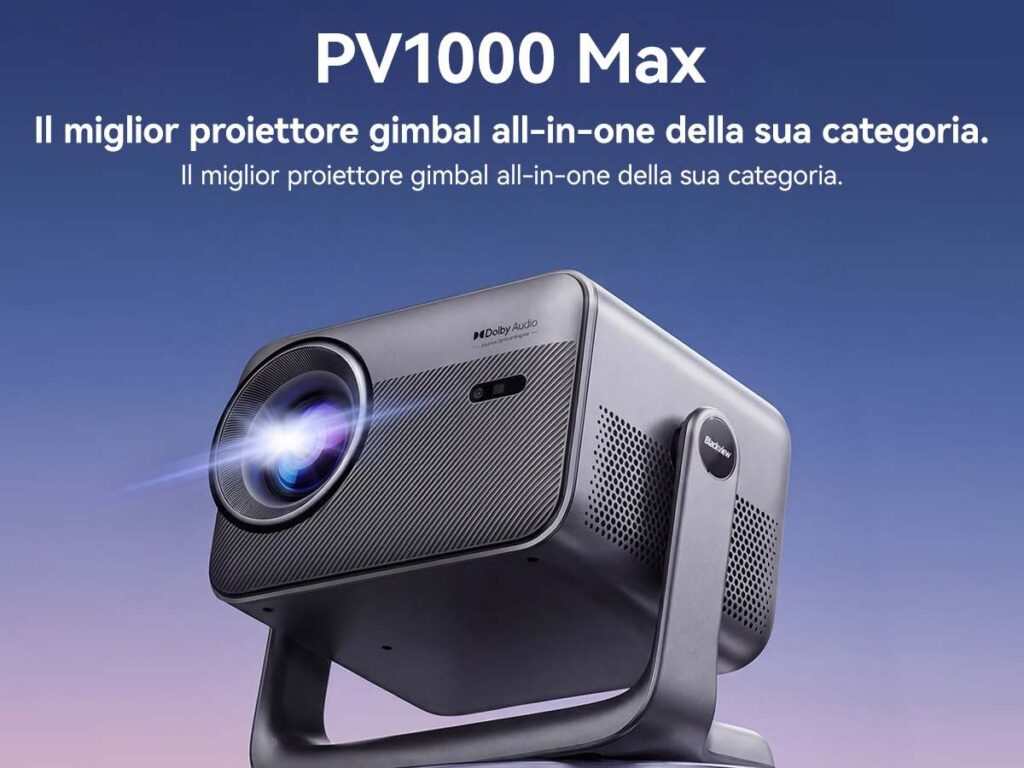 Blackview presenta PV1000 Max, un proiettore AI con rotazione a 360 gradi