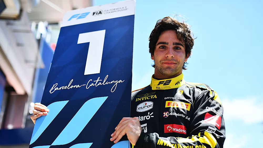 Rafael Camara, vincitore del GP di Barcellona di F2
