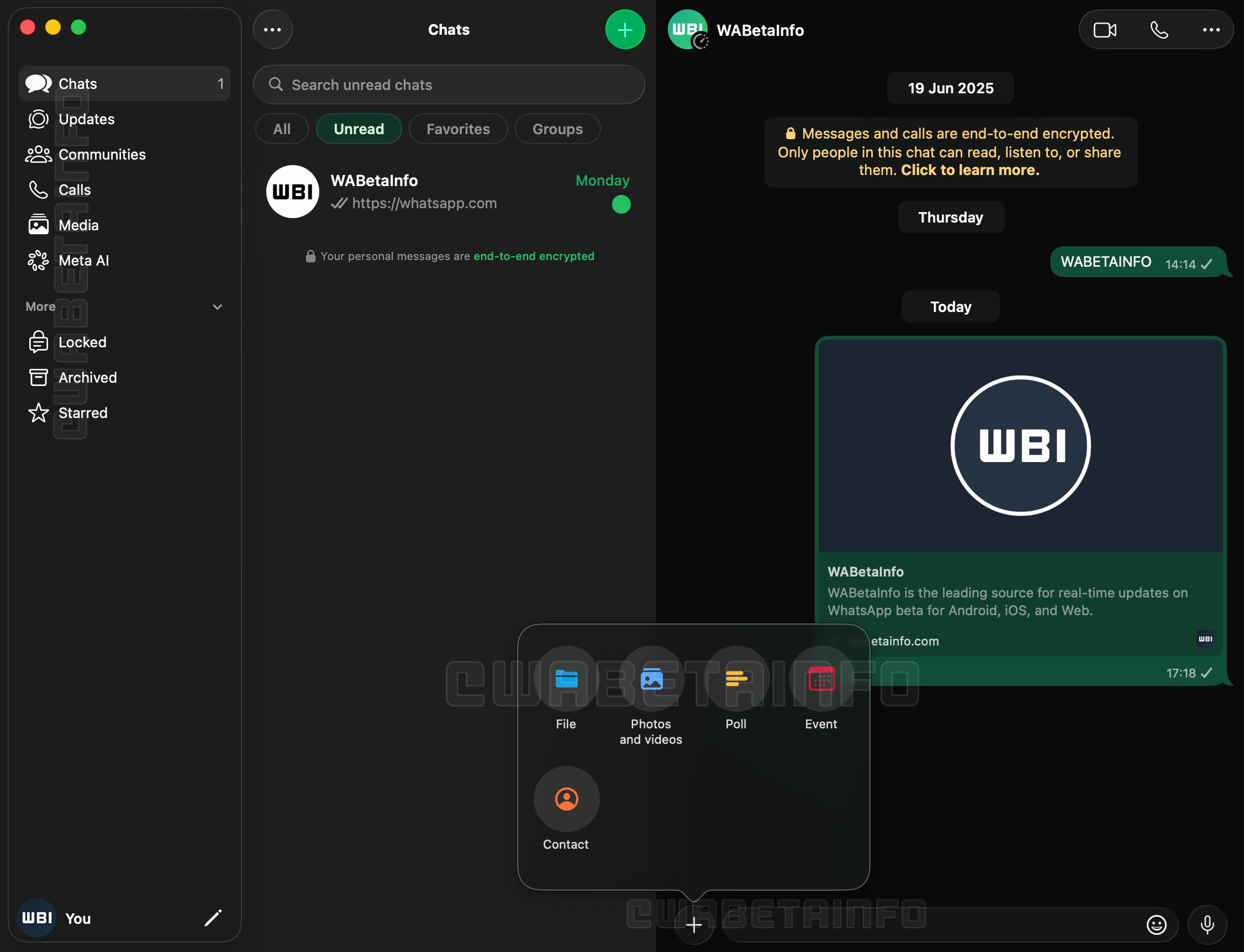 whatsapp mac liquid glass design