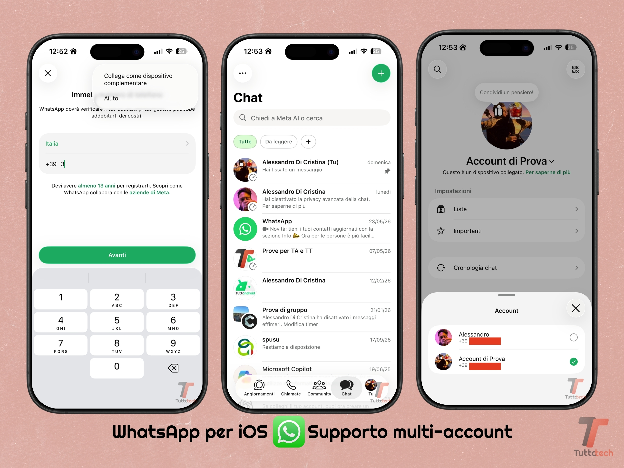 WhatsApp per iOS: il supporto multi-account è in rollout per tutti 5