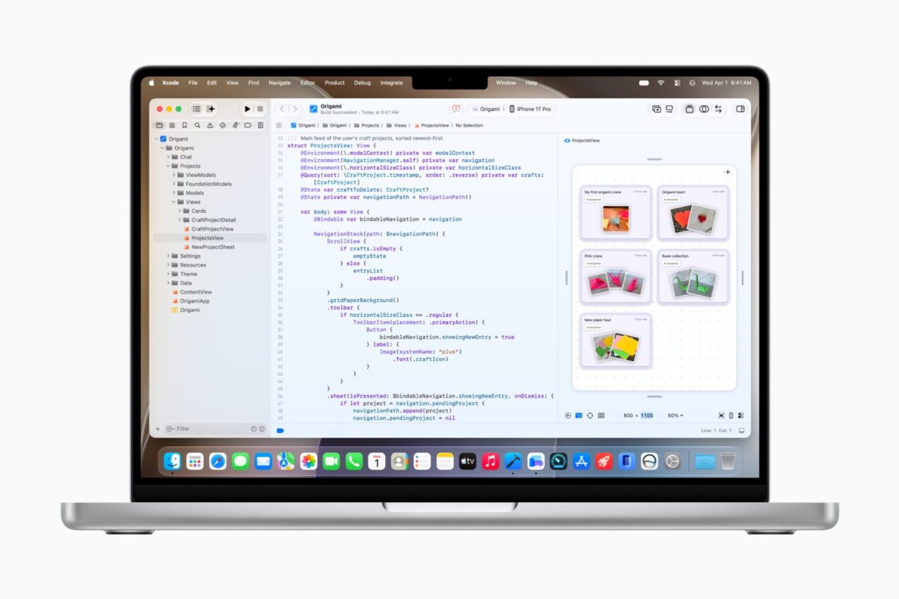 Apple punta sull'IA per gli sviluppatori: Xcode 27 integra altri chatbot e arrivano nuovi framework intelligenti