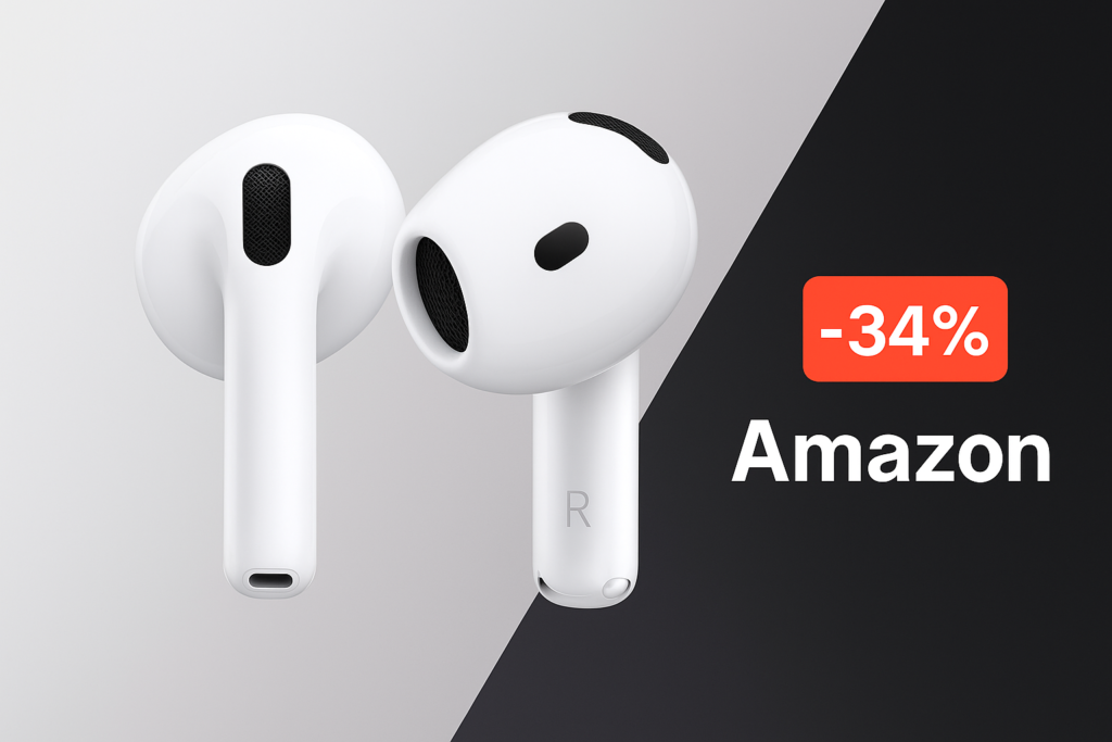 Apple AirPods 4 al minimo storico su Amazon: oltre 50€ di sconto e il modello base crolla sotto i 100€ 1