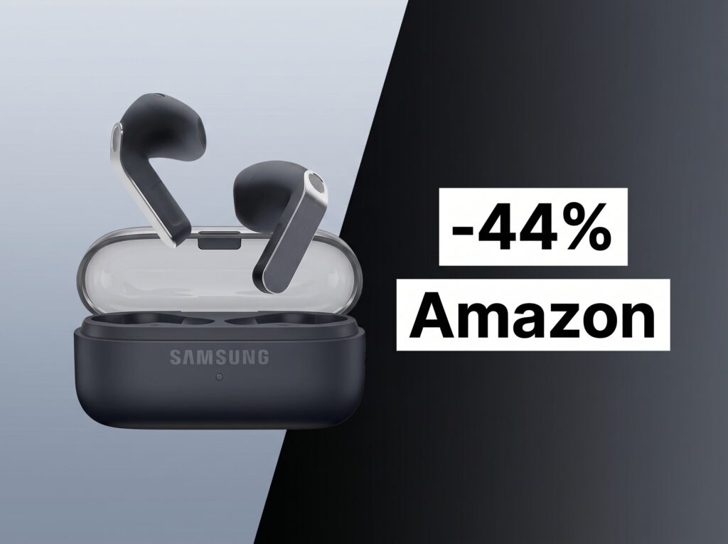 Samsung Galaxy Buds4 Black a meno di 100€ su Amazon: sconto del 44% grazie al coupon 1