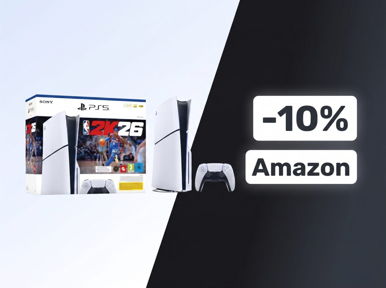 PS5 Slim con NBA 2K26 crolla a 539€ su Amazon: 60€ di sconto mentre Sony aumenta i prezzi