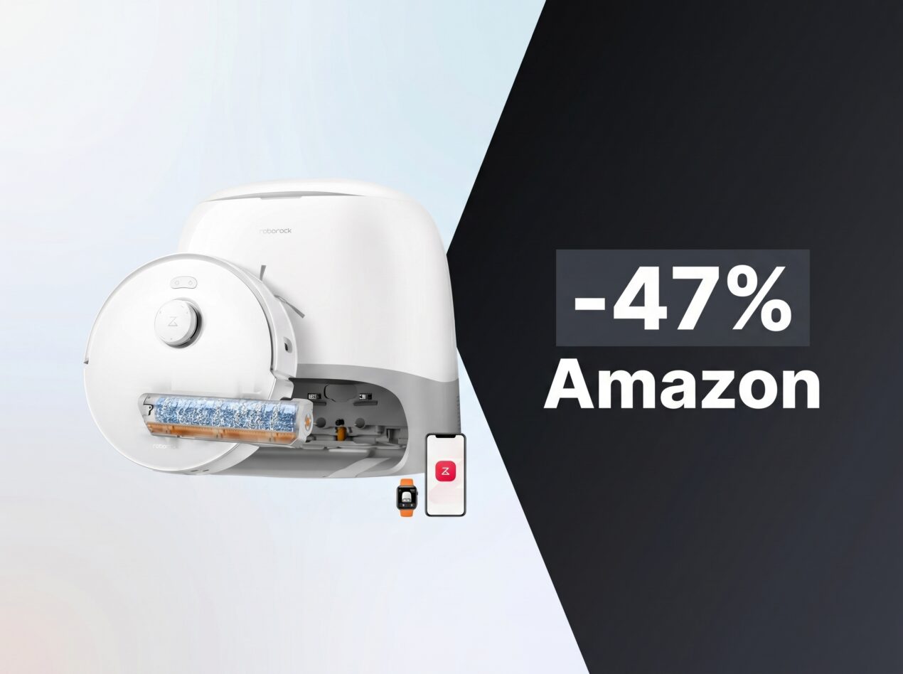 Roborock Qrevo Curv 2 Flow al prezzo più basso di sempre: -47% su Amazon, risparmi oltre 400€