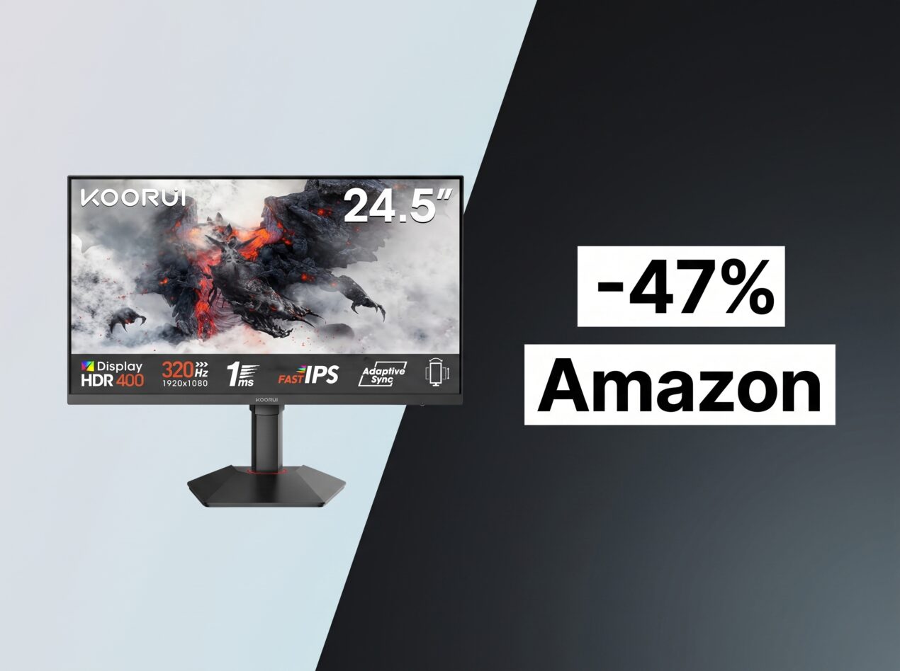 Monitor gaming 320Hz e Fast IPS a meno di 100€: l'offerta Amazon che non ti aspetti