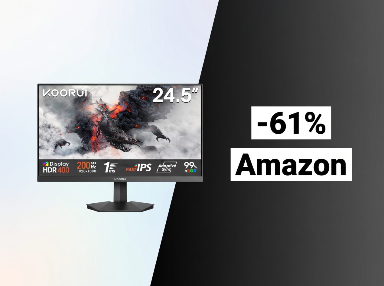 KOORUI G2511P a soli 69,99€: il monitor Fast IPS 200Hz BestBuy del mese anche dopo il Prime Day