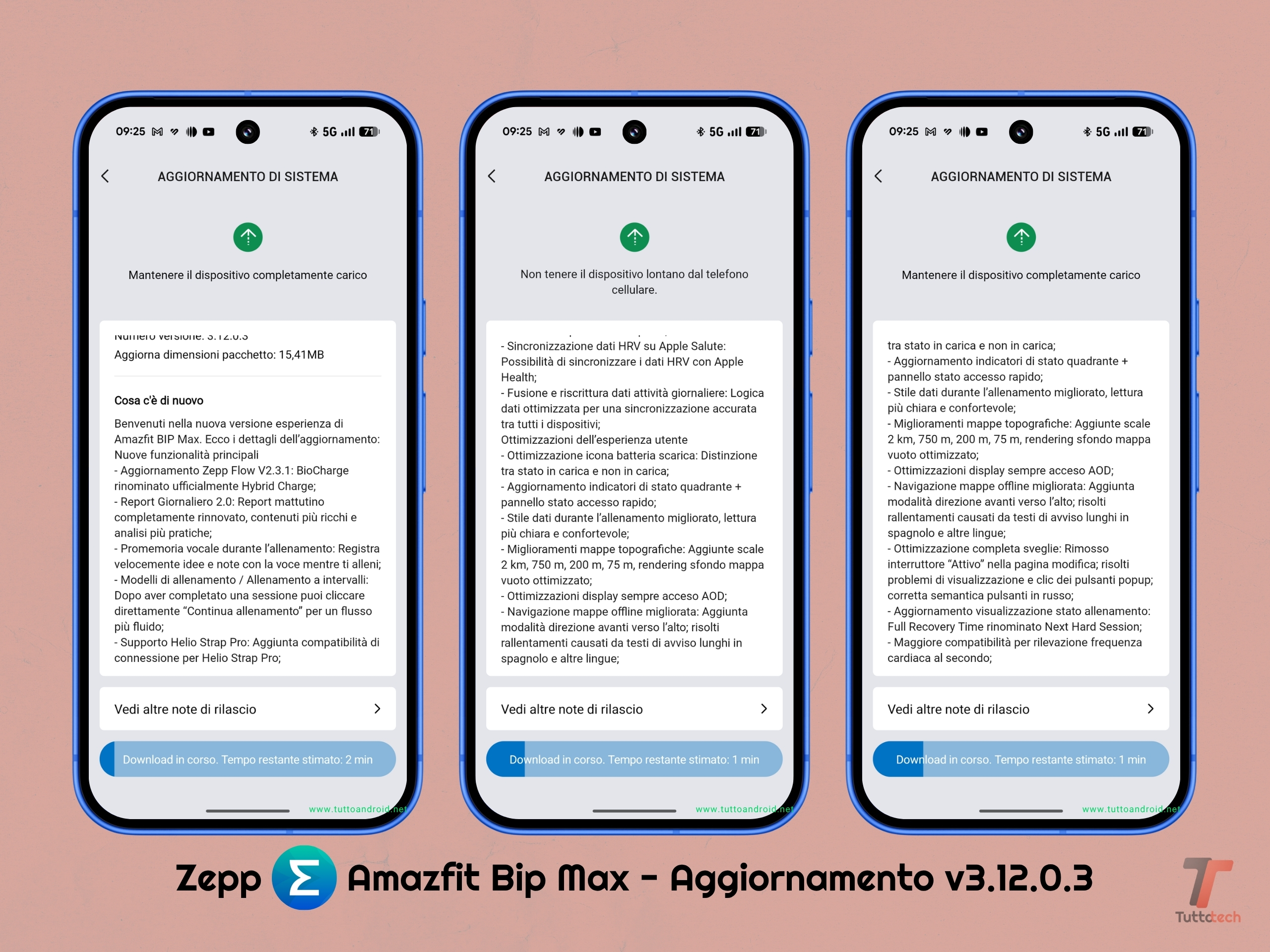Amazfit Bip Max - aggiornamento v3.12.0.3 - changelog