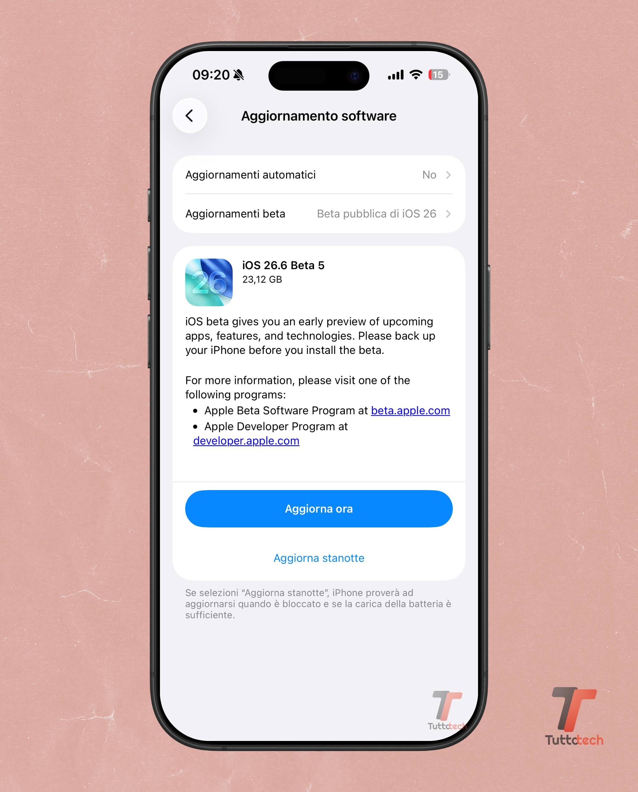 Apple iOS 26.6 PB5 on iPhone 17