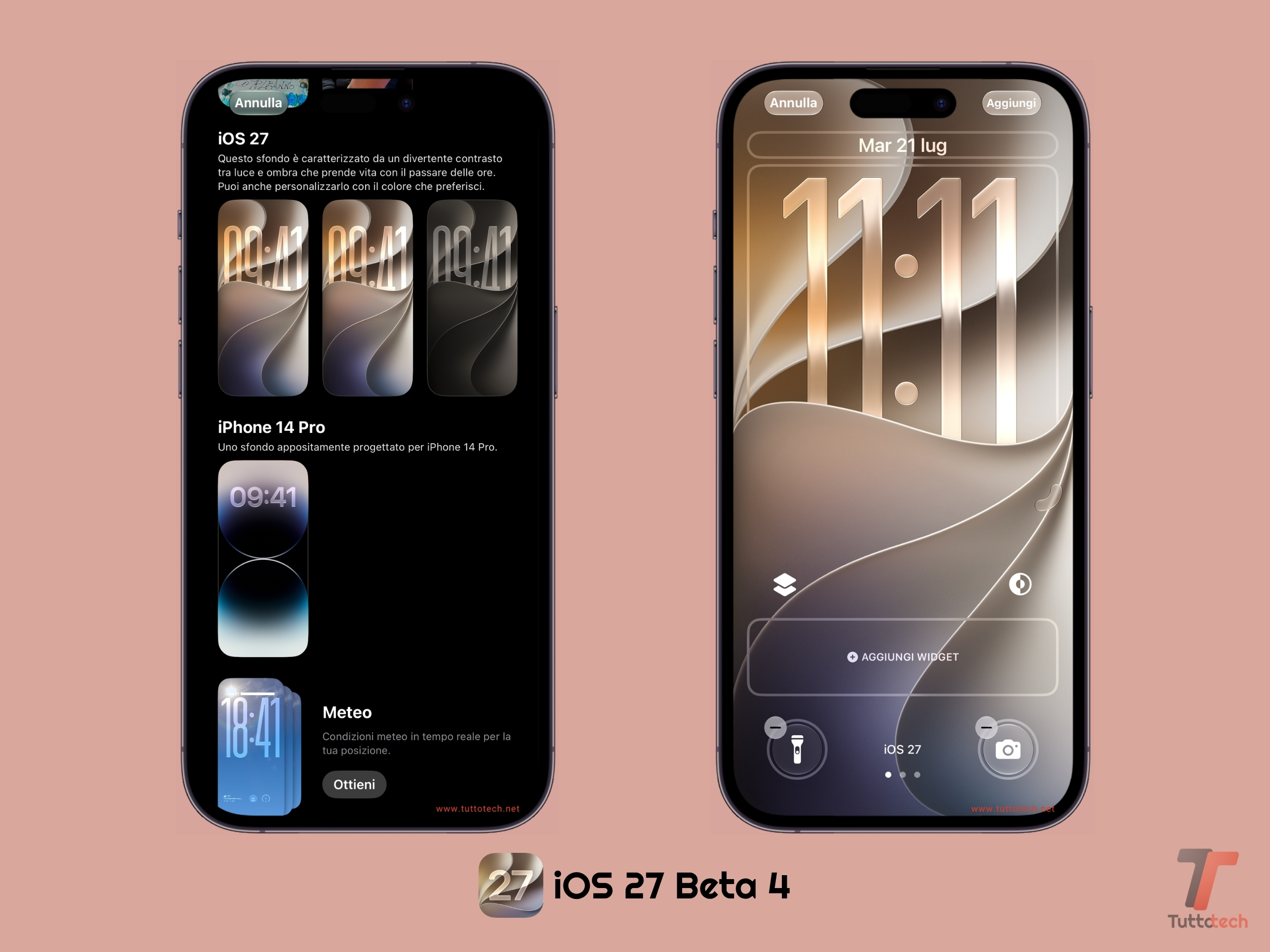 Apple iOS 27 Beta 4 - Descrizione completa sfondo