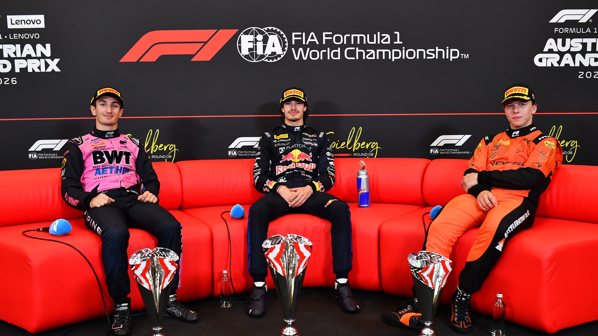 Formula 2 2026 - i primi tre classificati al GP d'Austria