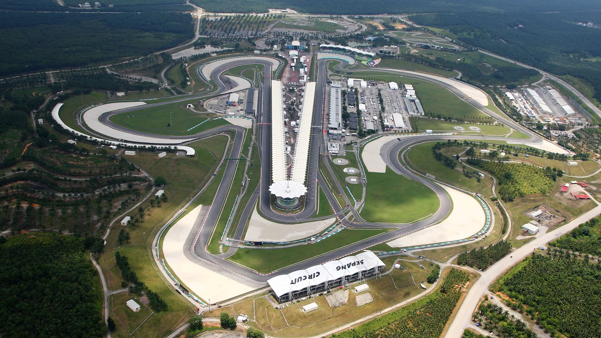 Vista dall'alto del Circuito di Sepang