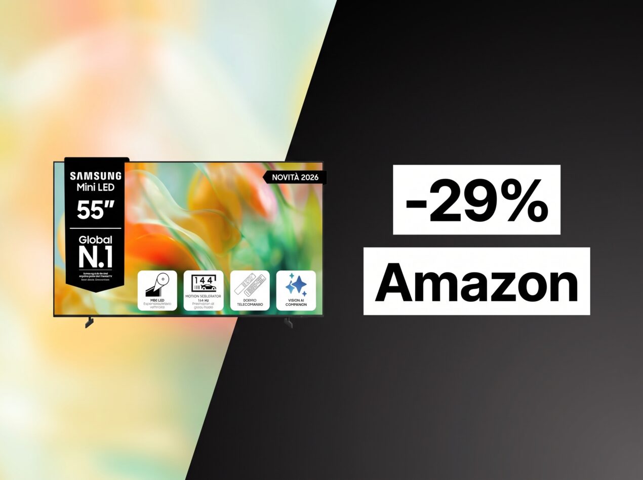Samsung TV a 499€: mini LED 4K 144Hz al prezzo più basso su Amazon
