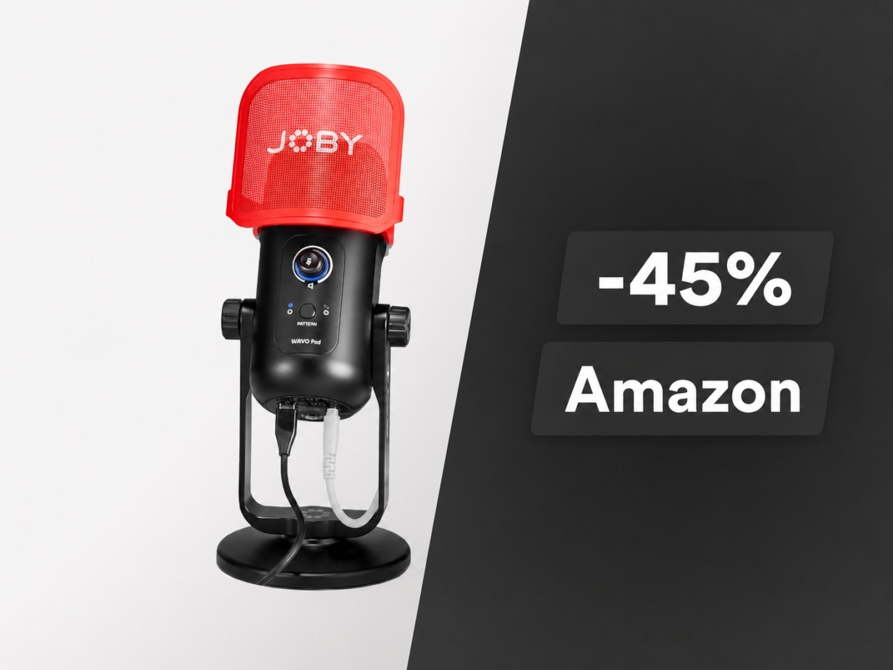 JOBY Wavo POD al minimo storico su Amazon: microfono USB da broadcast a prezzo mai visto