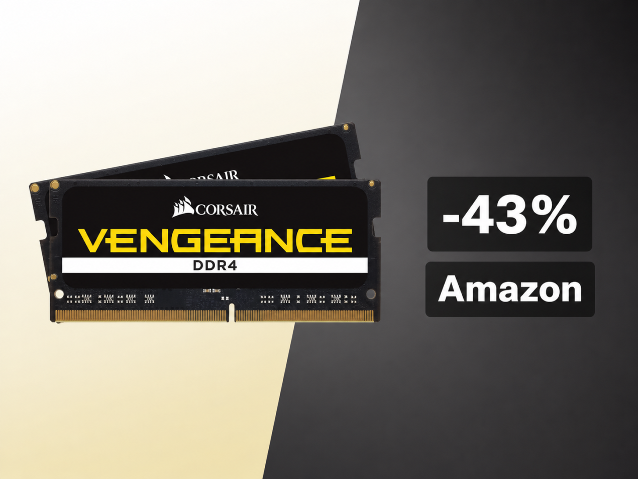 Corsair Vengeance SODIMM 32GB DDR4 al 43% su Amazon: è il momento giusto per aggiornare la RAM