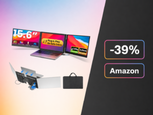 Kwumsy S6: il monitor portatile triplo schermo crolla al minimo storico su Amazon (-39%) 2