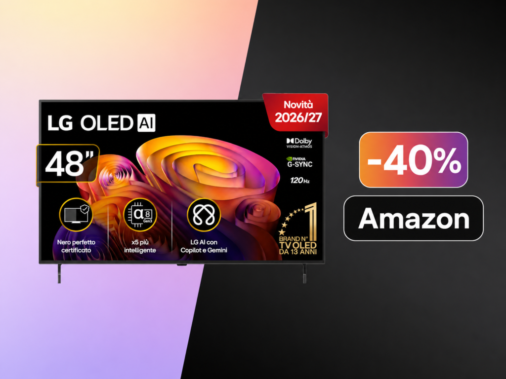 LG OLED 4K 2026 a meno di 800€ su Amazon: sconto di oltre 500€ sul TV vincitore del CES 1