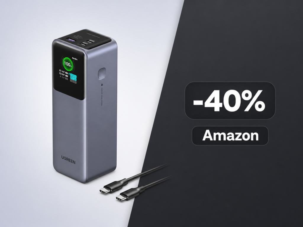Il power bank da 200W che ricarica due laptop insieme crolla del 40% su Amazon 1