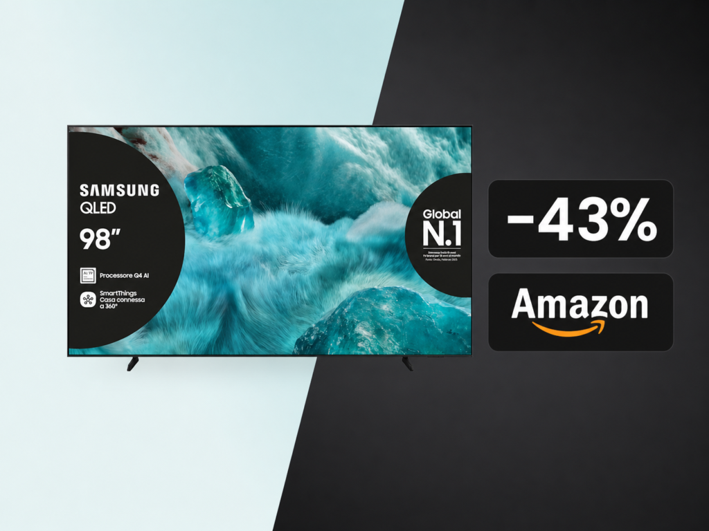 Samsung QLED 98 pollici crolla del 43% su Amazon: il cinema in casa non è mai costato così poco 1