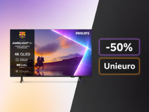Philips TV a 599€ su Unieuro: 75 pollici QLED con Ambilight a metà prezzo 2