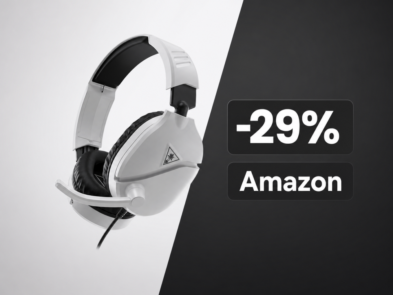 Turtle Beach Recon 70 bianco al minimo storico su Amazon: cuffie gaming multipiattaforma a meno di 25€