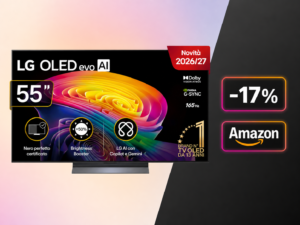 LG OLED55C64LA crolla di 331€ su Amazon: la Serie C6 2026 con AI e 165Hz a 1568€ 4