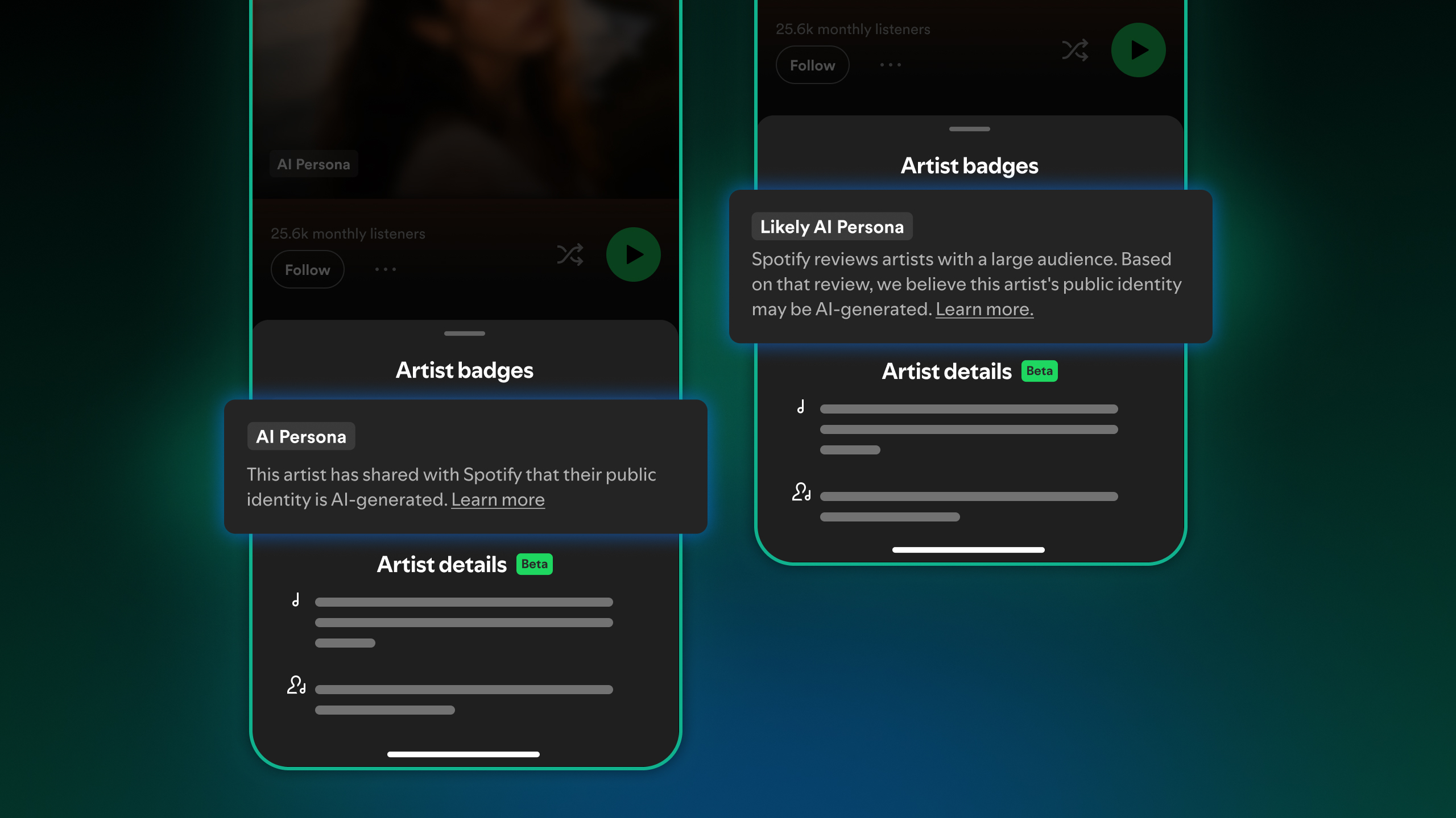 Spotify AI Personas Display