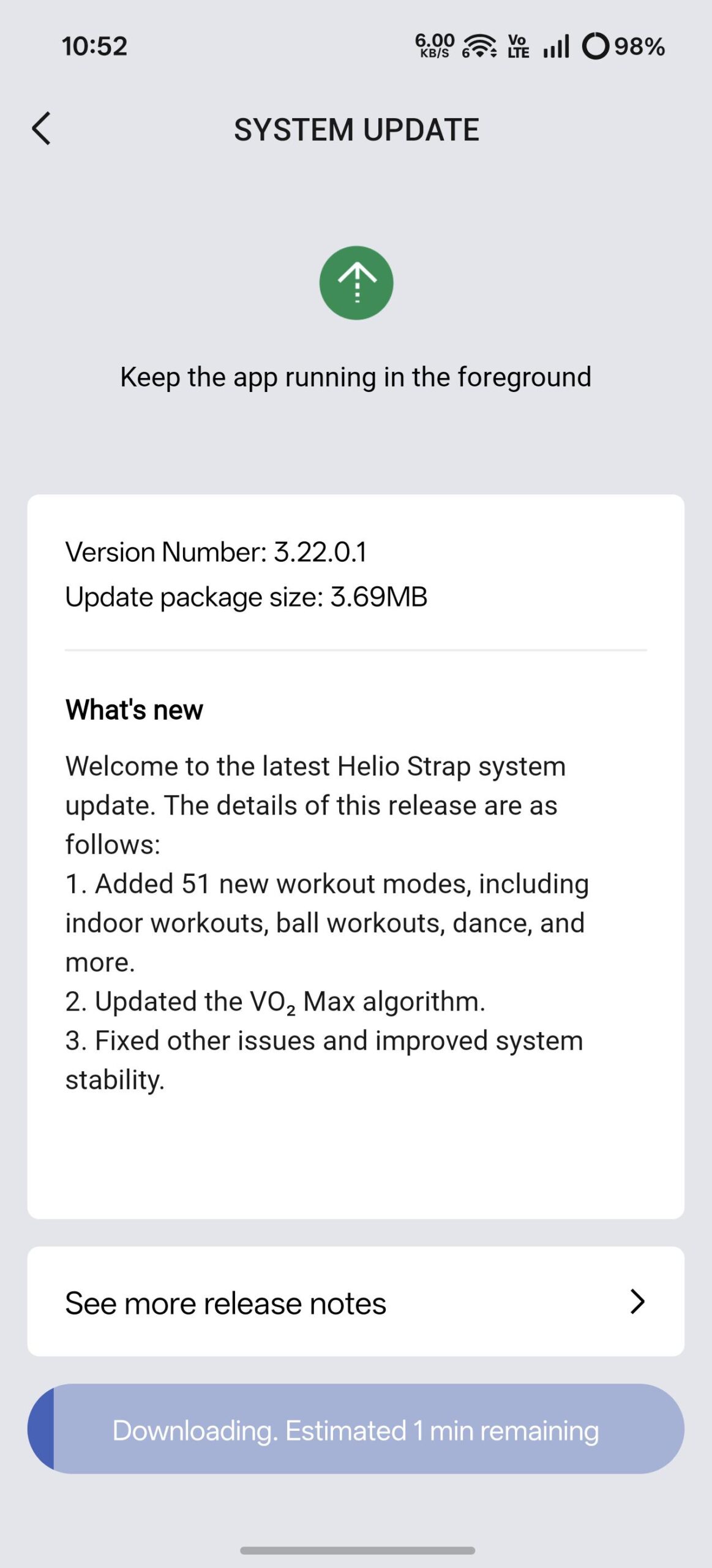 Amazfit Helio Strap - changelog v3.22.0.1 by splen0 su Reddit