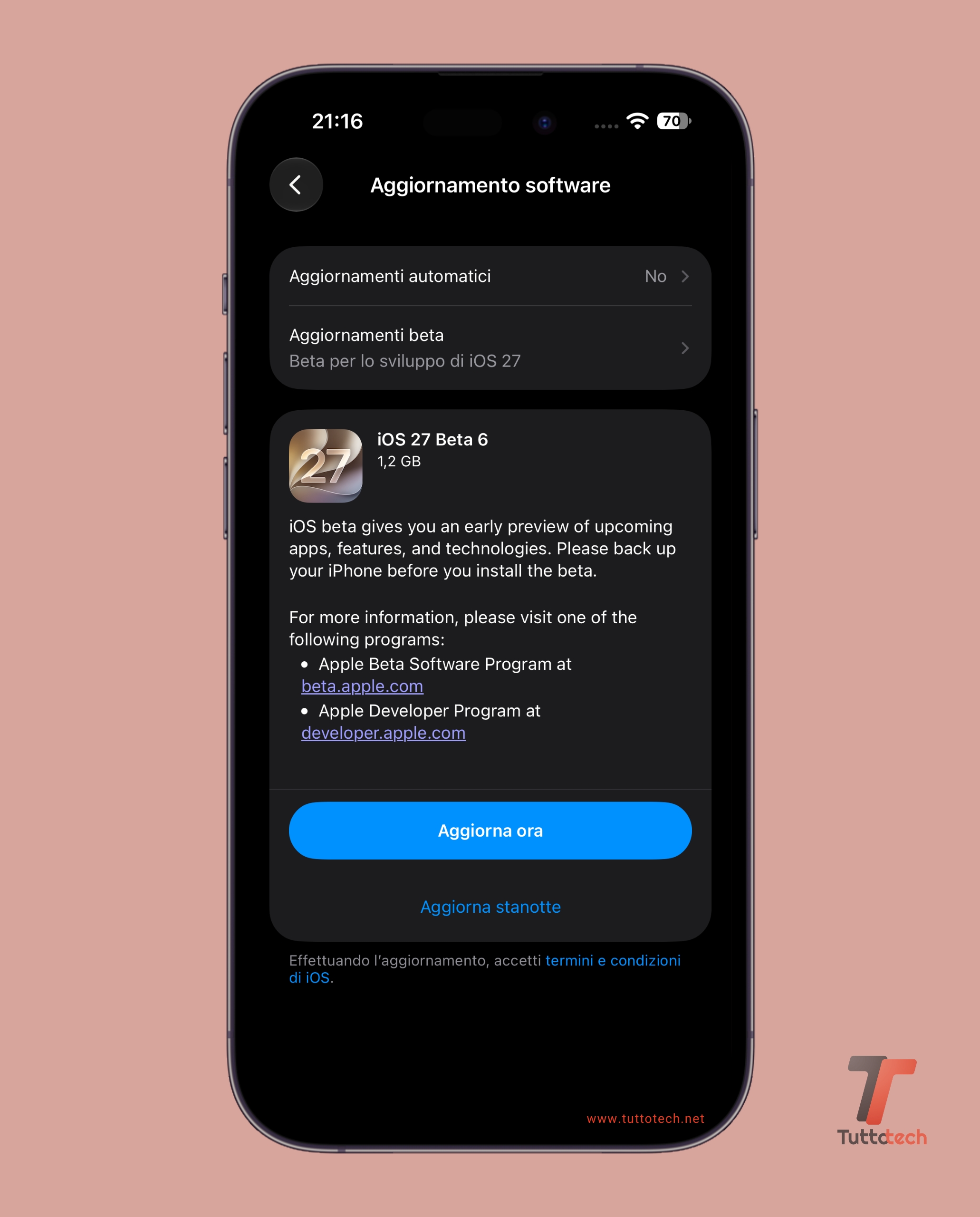 Apple iOS 27 Beta 6 on iPhone 14 Pro