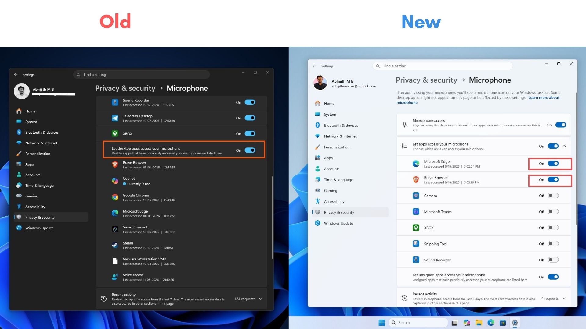 Windows 11 migliora la privacy: arrivano i controlli separati per fotocamera, microfono e posizione 1
