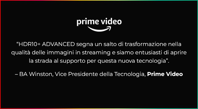 Samsung e Prime Video lanciano HDR10+ ADVANCED sui TV 2026 1