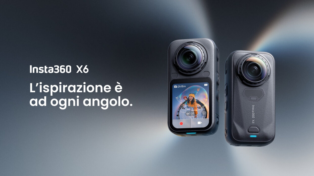 Insta360 X6 ufficiale: è la nuova 360 top di gamma che punta su qualità, autonomia e AI