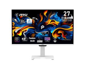 MSI PRO MAX OLED 271UPJW12 debutta con pannello IJP OLED 4K da 27" e OLED Care 3.0 4