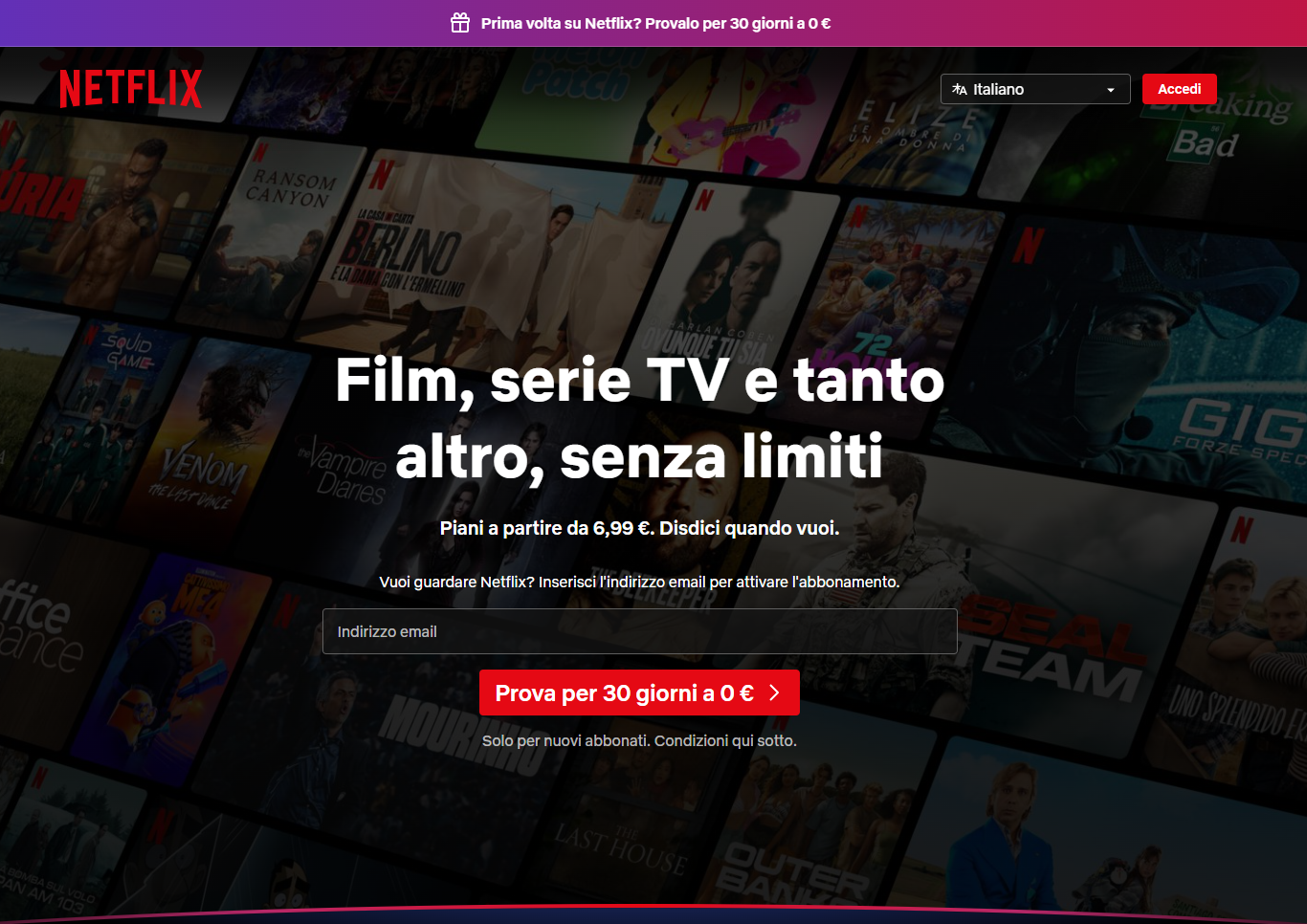 prova gratuita Netflix